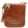Front View Of The Honey Mens Leather Shoulder Bag