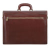 Rear View Of The Brown Premium Leather Briefcase