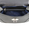 Internal Zip Pocket View Of The Black Ladies Duffle Bag