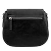 Rear View Of The Black Over The shoulder Leather Bag