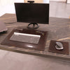 Desk Display View Of The Dark Brown Leather Desk Set