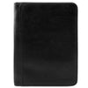 Front View Of The Black Leather Document Case