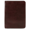 Front View Of The Brown Leather Document Case