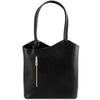 Front View Of The Black Convertible Bag