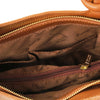 Internal Pocket View Of The Cognac Convertible Bag