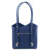 Rear View Of The Dark Blue Convertible Bag