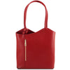Front View Of The Red Convertible Bag