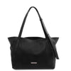Front View Of The Black Shopper Bag