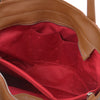 Internal Pocket View Of The Cognac Shopper Bag