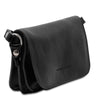 Angled View Of The Black Shoulder Bag For Women
