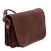 Angled View Of The Brown Shoulder Bag For Women