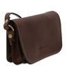 Angled View Of The Dark Brown Shoulder Bag For Women
