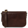 Front View Of The Dark Brown Shoulder Bag For Women