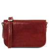 Front View Of The Red Shoulder Bag For Women