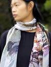 Modeled Front View Of The Womens Neck Scarf