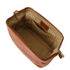 Internal View Of The Honey Small Leather Toiletry Bag