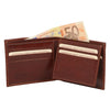 Open View Of The Brown Small Mens Leather Wallet