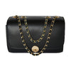 Front View Of The Black Katie Small Leather Handbag