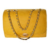 Front View Of The Yellow Katie Small Leather Handbag