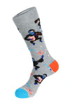 Side View Of The Heather Grey Cool Socks