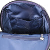 Internal Pocket View Of The Black Womens Small Leather Backpack