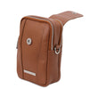 Magnetic Opening View Of The Cognac Mobile Phone Crossbody Bag