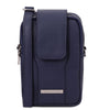 Front View Of The Dark Blue Mobile Phone Crossbody Bag