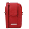 Front View Of The Lipstick Red Mobile Phone Crossbody Bag