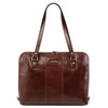 Front View Of The Brown Women's Business Bag
