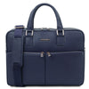 Front View Of The Dark Blue Business Laptop Bag