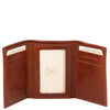 Front View Of The Brown Mens Credit Card Holder