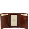 Front View Of The Dark Brown Mens Credit Card Holder