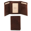 Front And Closed View Of The Dark Brown Mens Credit Card Holder