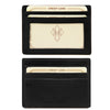 Twin Features View Of The Black Exclusive Leather Credit Card Holder And Business Card Holder
