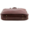 Underneath View Of The Brown Luxury Leather Laptop Bag
