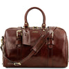 Front View Of The Brown Travel Bag Large