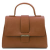 Front View Of The Cognac Womens Handbag