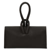 Rear View Of The Black Womens Leather Clutch
