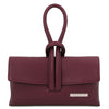Front View Of The Bordeaux Womens Leather Clutch
