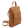 Angled View Of The Cognac Womens Small Backpack