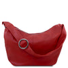 Front View Of The Red Hobo Shoulder Bag