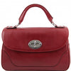 Front View Of The Red Ladies Duffle Bag